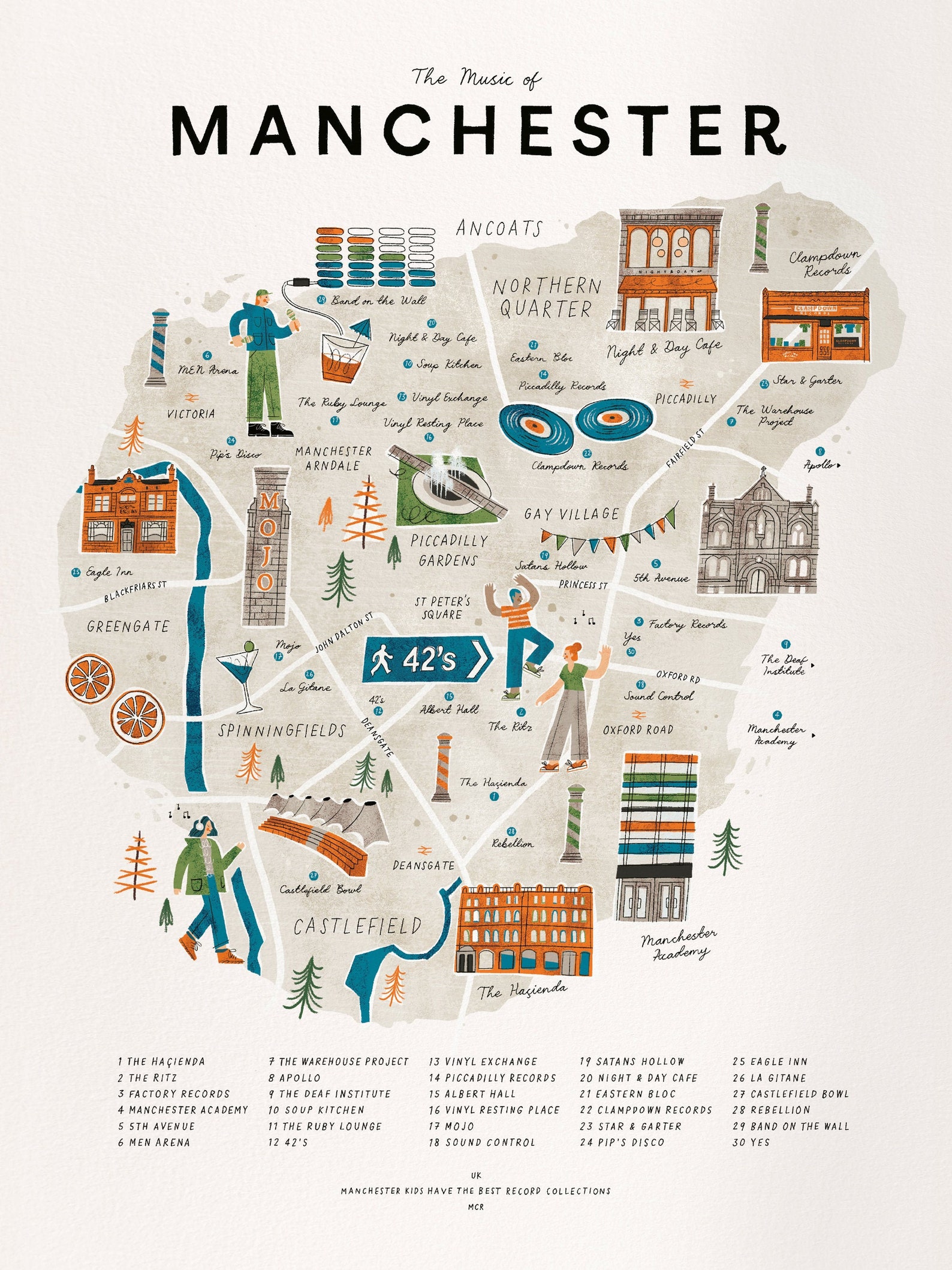 manchester music tour map