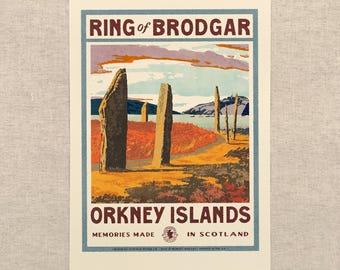 Vintage Visit Orkney - Art Print by Oldfield Design Co