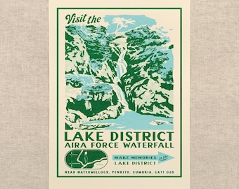 Vintage Lake District Advert  - A3 Art Print by Oldfield Design Co