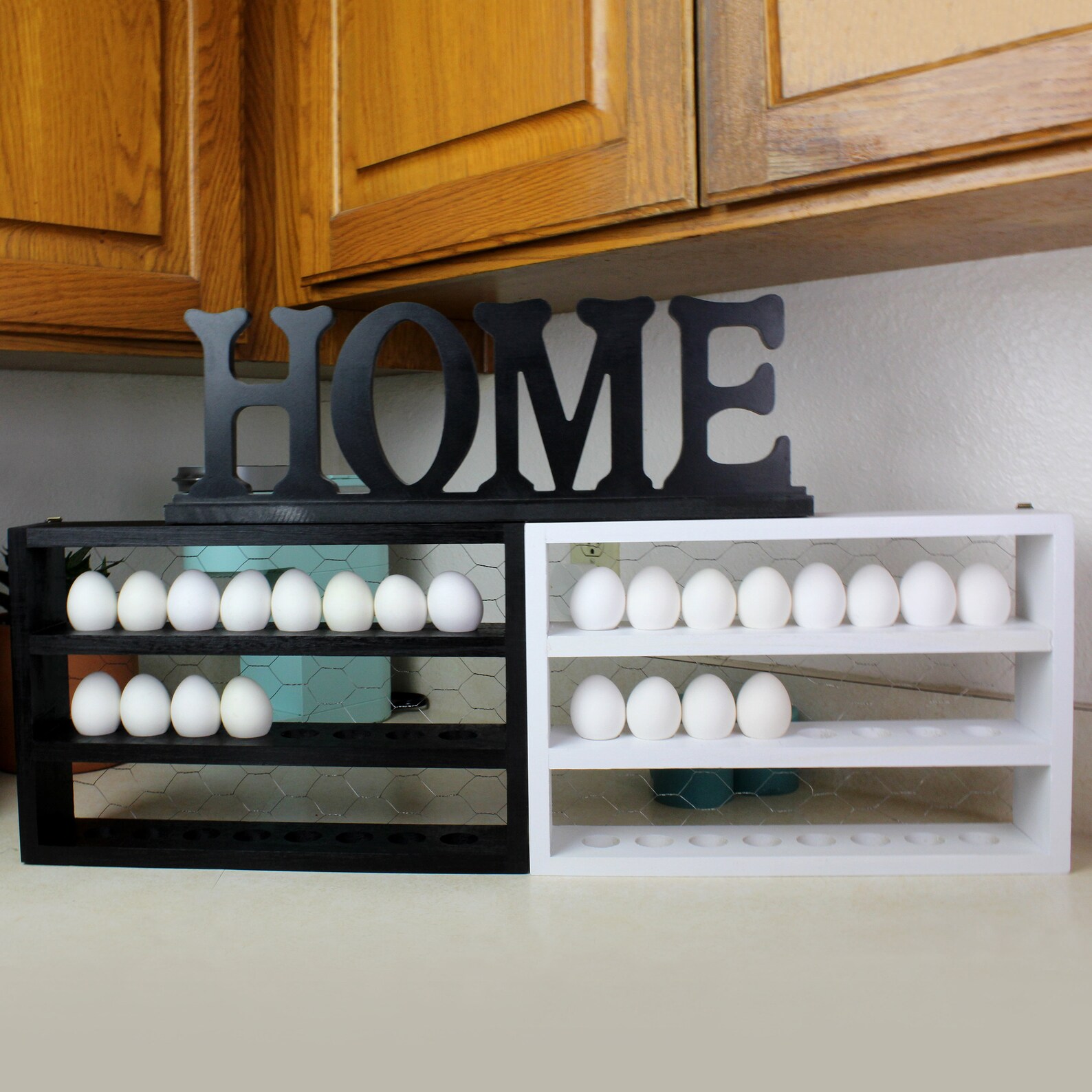 Egg Rack Wooden Farmhouse Rustic Egg Holder Countertop For Etsy