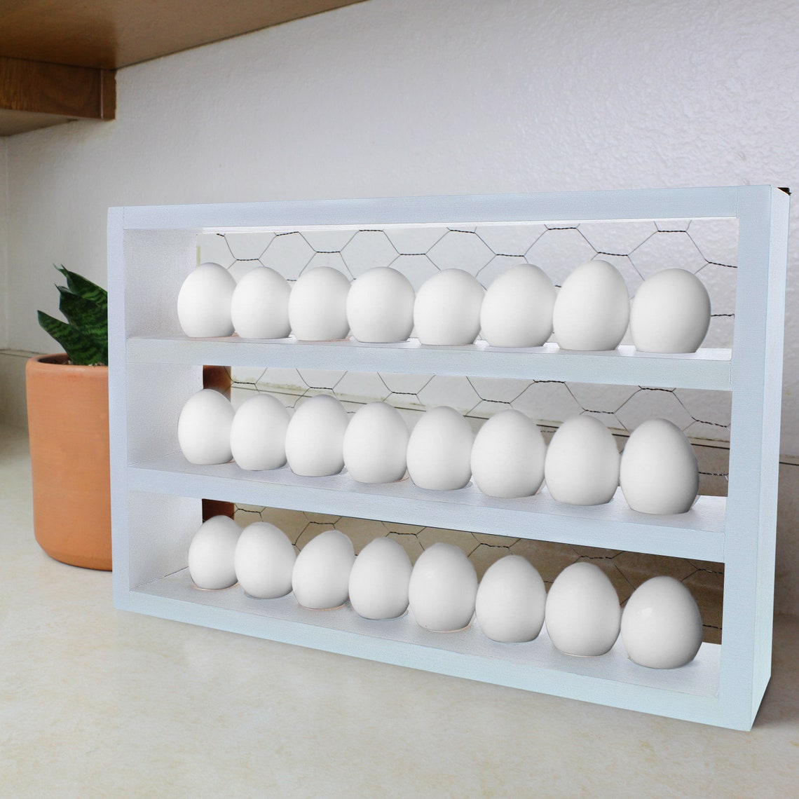 Egg Rack Wooden Farmhouse Rustic Egg Holder Countertop For Etsy