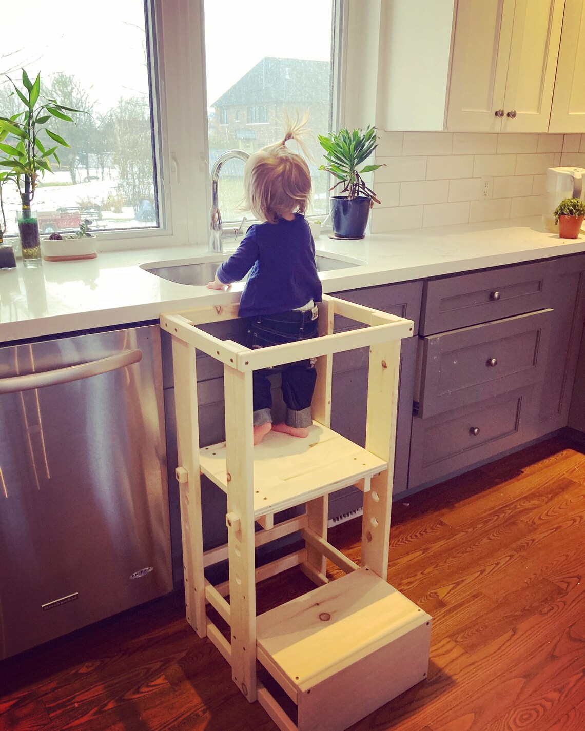 Toddler Learning Tower Toddler Tower Mothers Helper Etsy
