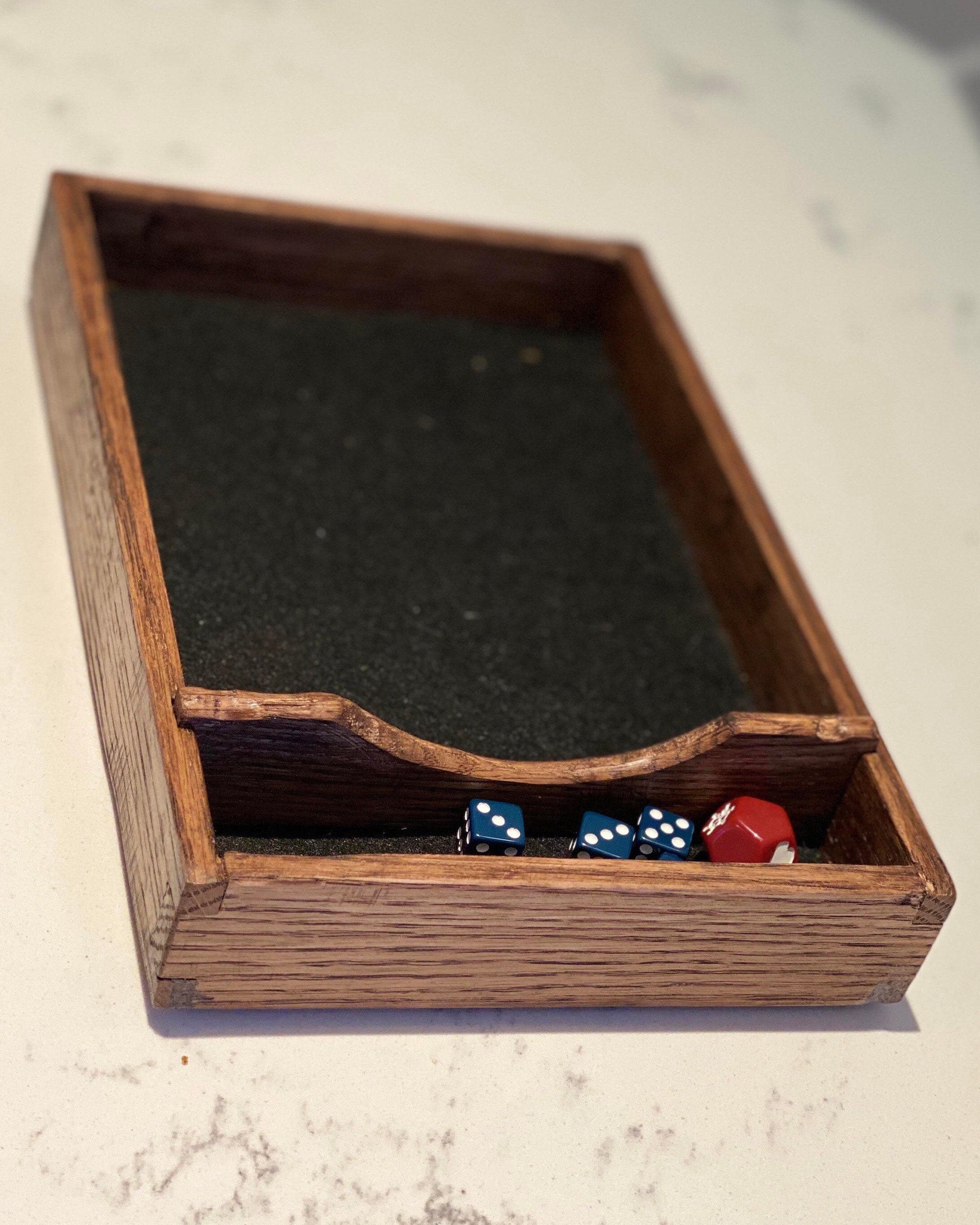 Premium Wood Dice Tray Board Game Dice Tray D&D Dice Box Etsy