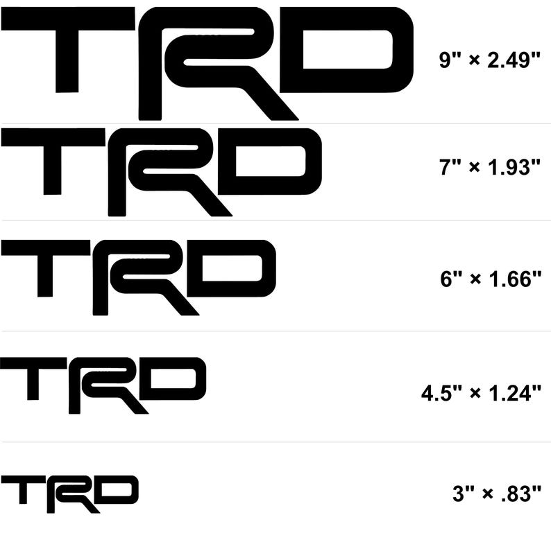 TRD Vinyl Decal Sticker | Toyota Motorsport Motorsport Adhesive Badge ...
