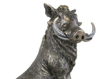 Warzenschwein sitzende Skulptur Dekor