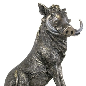 Warthog sitting sculpture decor