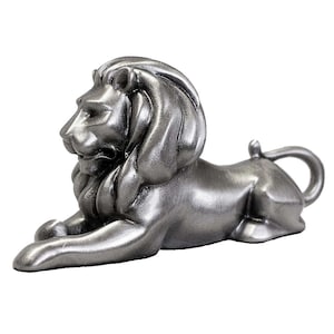 Lion Resting Pewter Sculpture