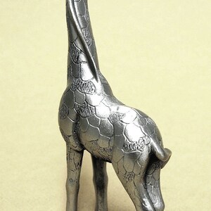 Pewter jirafa de pie bronce africano decoración estatuilla | Etsy