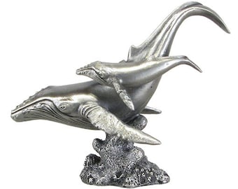 Humpback Whale Pewter Sculpture