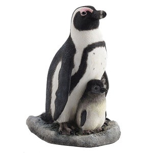 Penguin and baby sculpture, African, decor, figurine, art, decorative, office, living room, home, corporate, ornament, marine, sea