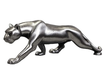 Pewter lioness sculpture, African, decor, figurine, decorative, office, living room, home, corporate, safari, ornament