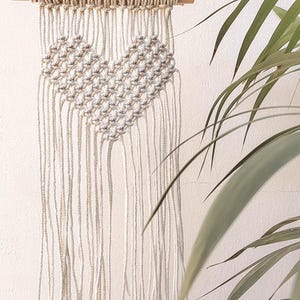 Macrame Heart Wall Hanging Pattern PDF | DIY Boho Heart Decor Tutorial | Step-by-Step Macrame Pattern | Beginner Friendly | Instant Download