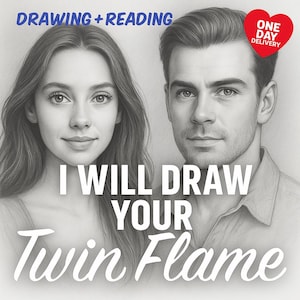 I Will Draw & Describe Your Future Twin Flame – Psychic Sketch, Love Reading, Fast Delivery, Soul Connection, One day delivery, Soulmate
