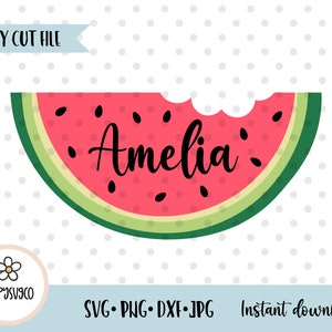 Custom Name Watermelon Cut File, Watermelon svg, Watermelon png, One in a melon svg, summer fruit svg, watermelon slice svg, Watermelon clip