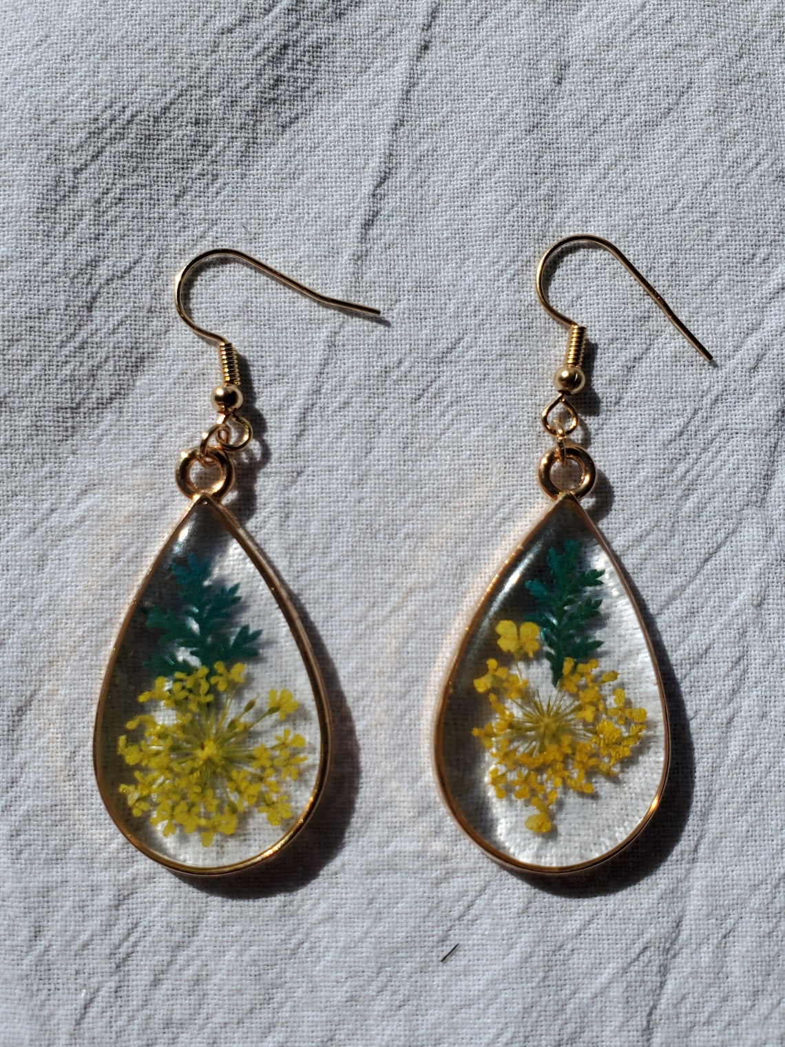 Natural Dried Flower Earrings Etsy