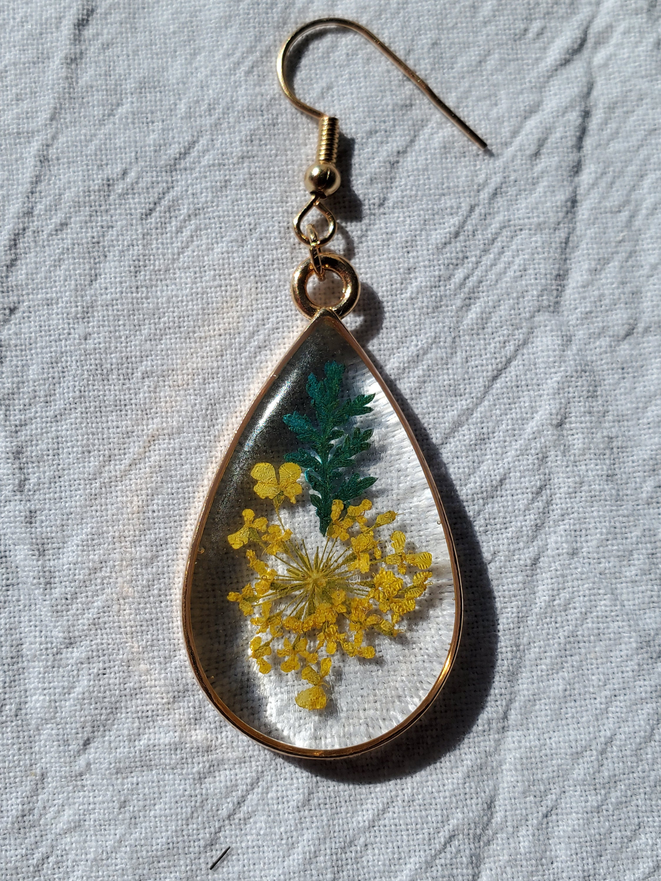 Natural Dried Flower Earrings Etsy