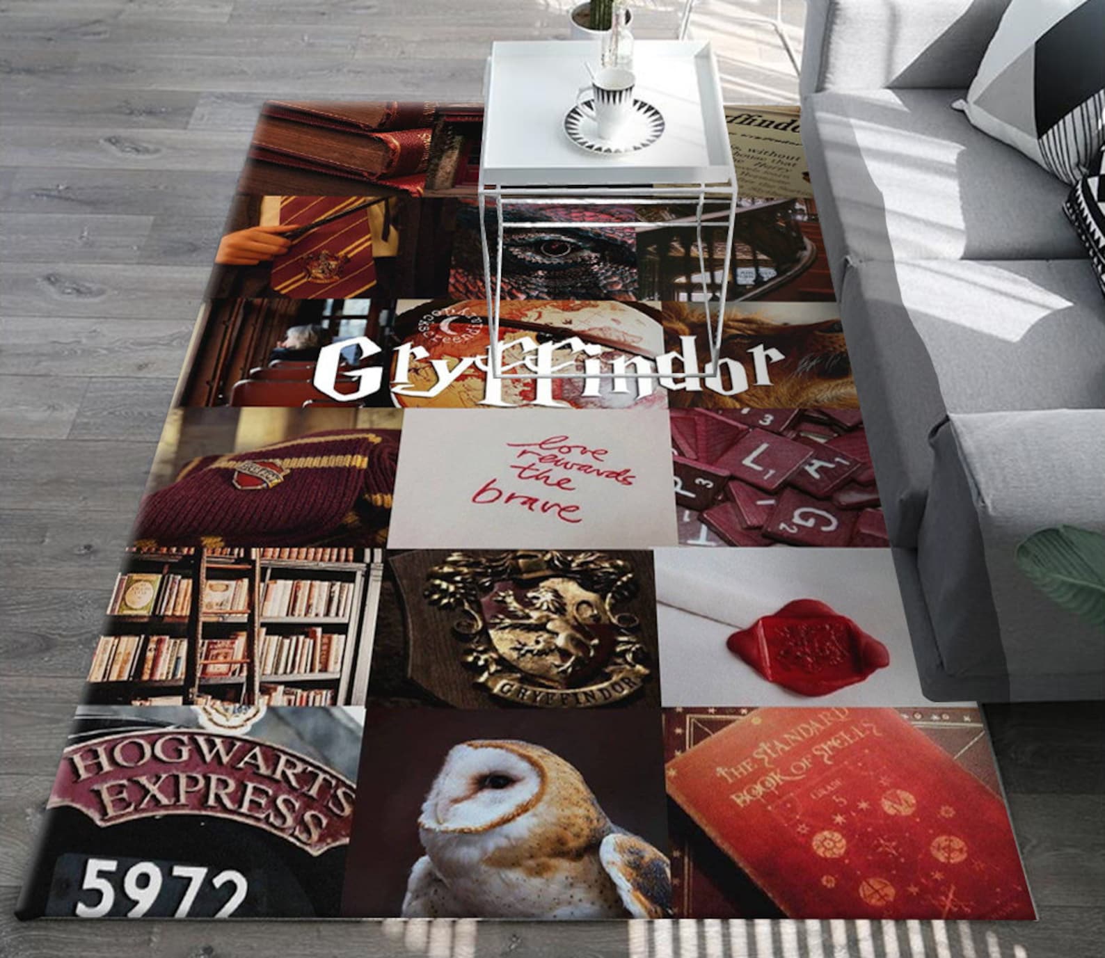 Alfombra Gryffindor de Harry Potter para sala de estar | Etsy