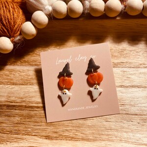 Spooky Dangle Oorbellen | Halloween Oorbellen | Polymeer Klei Oorbellen | Handgemaakte oorbellen