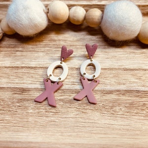 X’s and O’s | Valentine’s Day Earrings | Handmade Polymer Clay Earrings