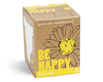 Be Happy Grow Me - Sunflower Growing Kit