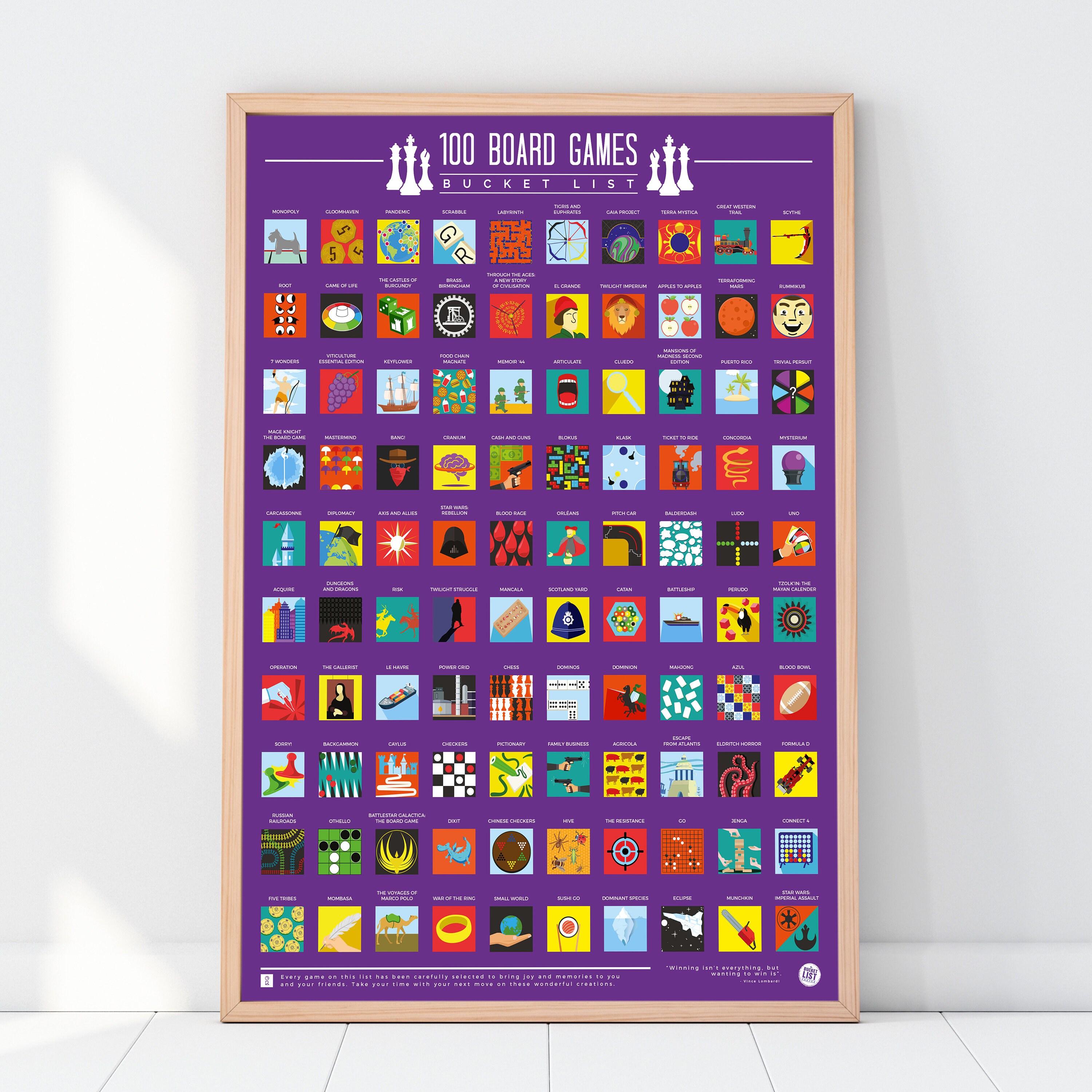 100 Board Games Scratch off Bucket List Etsy UK