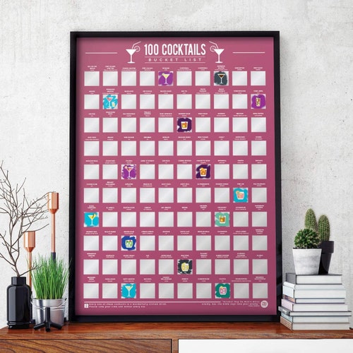 100 Places to Go Scratch off Bucket List Poster Etsy UK
