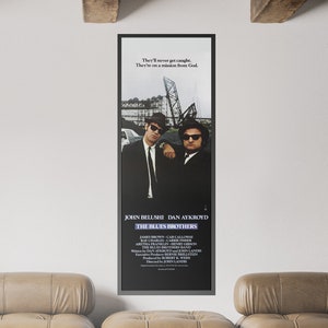 Pôster do filme Blues Brothers no estilo Tatekan, Hit the Road com Jake e Elwood