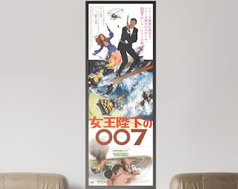 James Bond OHMSS Japanese Tatekan Poster - Vintage 007 Collectible