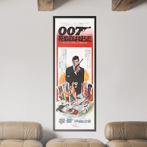 James Bond: Live And Let Die Japanese Tatekan Movie Poster – Rare Collector&#39;s Item