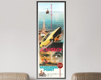 Vanishing Point Japanese Tatekan Movie Poster - Cult Classic Car Chase Thriller