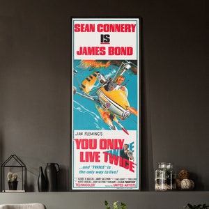 James Bond 007 You Only Live Twice Vintage Movie Poster, Dive into Espionage Elegance