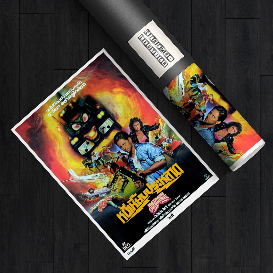 Maximum Overdrive 1986 Thai Version Vintage Movie Poster