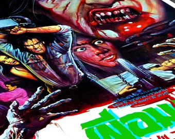 死霊のはらわた 1981年 タイ版ヴィンテージ映画ポスター、恐怖を