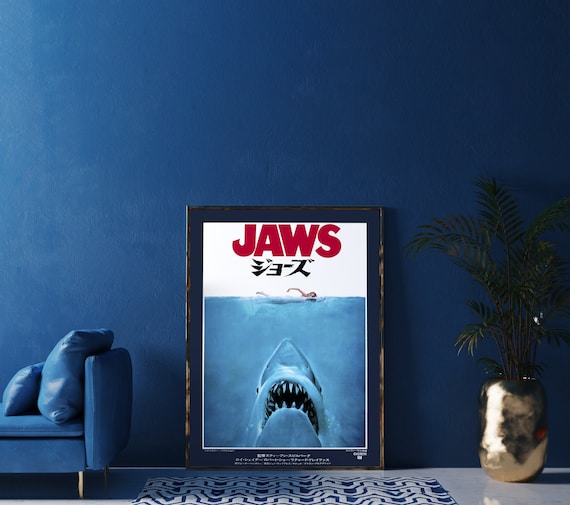 映画チラシJAWSジョーズ 日本版ポスター ジョーズ 1975年日本版ヴィンテージ映画ポスター、恐怖の淵へ