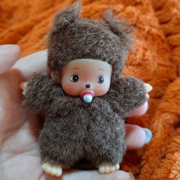 Vintage kleines Monchhichi, Plüsch, Stofftier zum Sammeln.