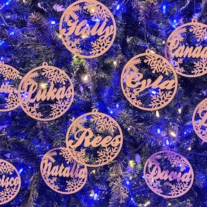Enfeite de Natal de madeira feito nos EUA