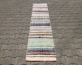 2x8 ft,Vintage Runner Rug,Turkish Runner Rug,Oushak Rug,Oushak runner rug,Wool Rug,Vintage Carpet,Boho Rug,Runner rug,Bohomian rug,KK-432