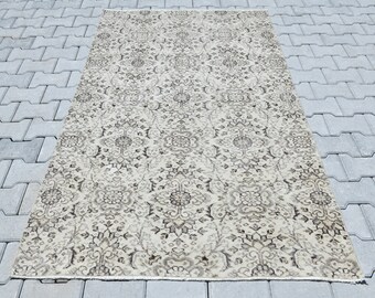 4x7 Rug,Turkish Rug,Home Rug,Oushak Rug,Vintage Rug,Anatolian Rug,4x7 Area Rug,Wool Rug,4x7 Bedroom Rug,Handmade Rug,Antique Rug,S-1085