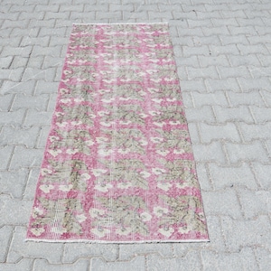 Oushak Runner Rug,Wool Runner Rug,Turkish Runner Rug,Vintage Runner Rug,Anatolian Runner Rug,Antique Rugs,Runner Rug,Handmade,B-3066