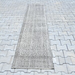 2x9 Runner Rug,Gray Runner Rug,2x9 Turkish Rug,2x9 Entry Rug,Kitchen Rug,Anatolian Rug,2x9 Wool Rug,Handmade Rug,Turkey Rug,Living ,B-3218