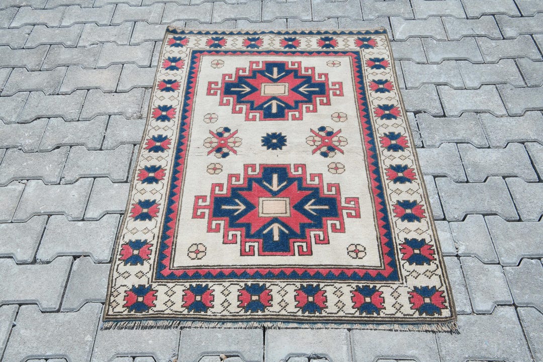 3x4 Rug,oushak Wool Rug,3x4 Small Rug,neutral Rug,turkish Rug,home ...