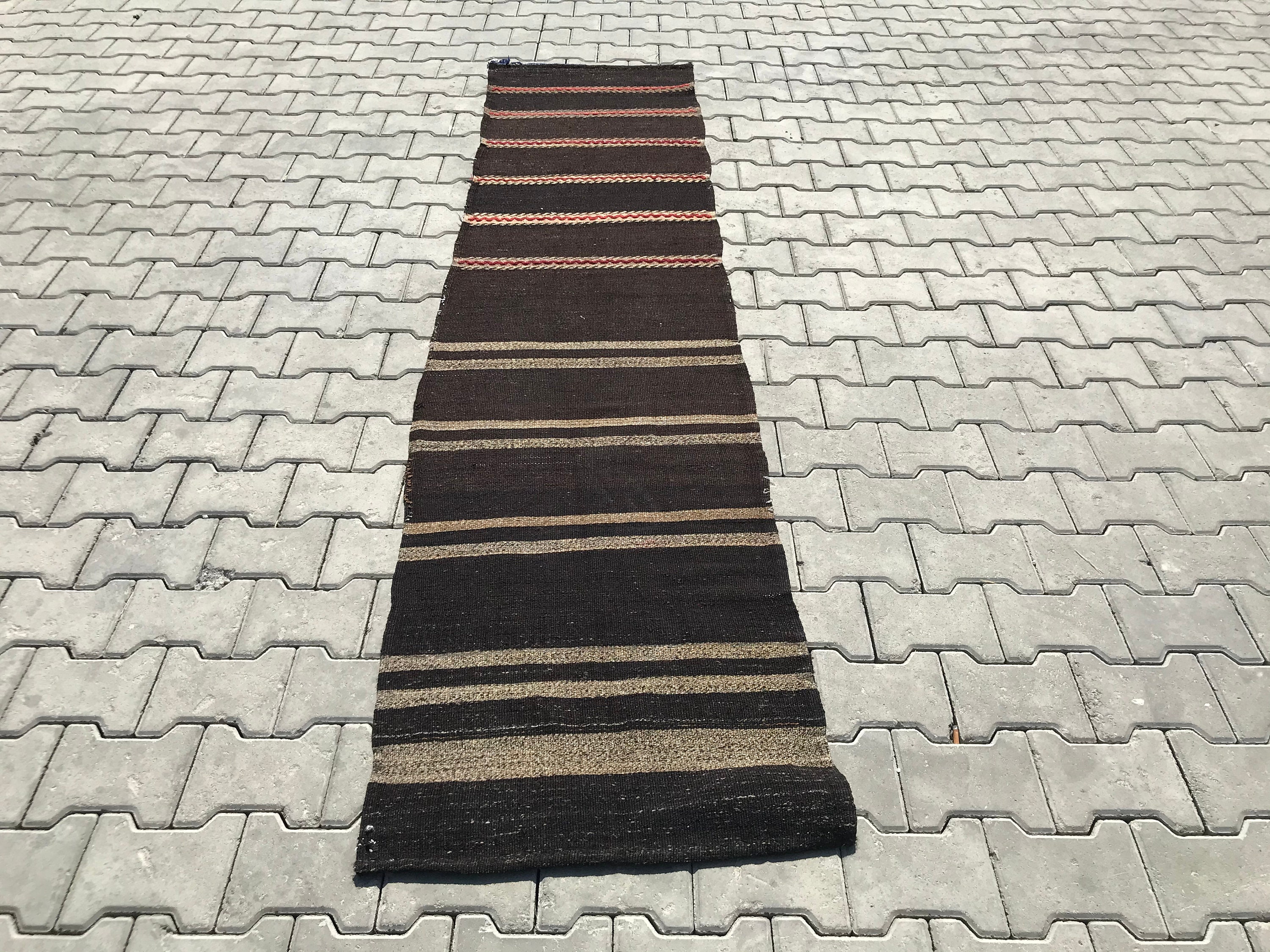 2x9ft,Vintage Runner Rug,2x9 Turkish Runner,Kitchen Runner Rug,Stairwell Rug,Runner Rugs,Oushak Runner Rug,Oushak Kilim,Wool Rug,Rugs,KK-124