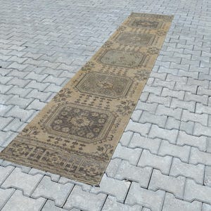 Runner Rug,Long Runner Rug,Kitchen Runner Rug,Wool Runner Rug,Handmade Runner Rug,Oushak Runner Rug,Vintage Runner Rug,Entryway Rug,B-3093