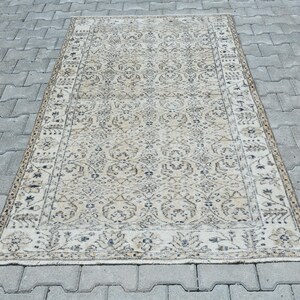Vintage Rug,Turkish Area Rug,Turkey Rug,4x7 Rug,Vintage Rug 4x7,4x7 Turkish Rug,Faded Rug,Handmade Rug,4x7 Oushak Rug,Wool Rug,S-2550