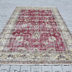 Living Room Rug,Turkish Rug,7x11 Anatolian Rug,Wool Rug,7x11 Area Rug,Vintage Rug,Area Rug,Floor Rug,Handmade Rug,7x11 Rug,Oushak Rug,S-2007