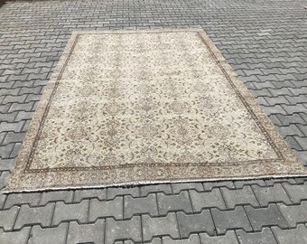 6x9ft,Turkish rug,Rag Rug,Anatolian rug,Handmade rug,Vintage rug,6x9 Rug,Decorative rug,Oushak rug,Oushak area rug,Wool rug,6x9 Rugs,S-1028
