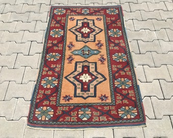 3x4 Rug,Oushak Area Rug,Vintage Area Rug,Turkish Area Rug,Handmade Rug,Floor Rug,Living Room Rug,Oriental Rug,Turkey Rug,3x4 Area Rug,D-299