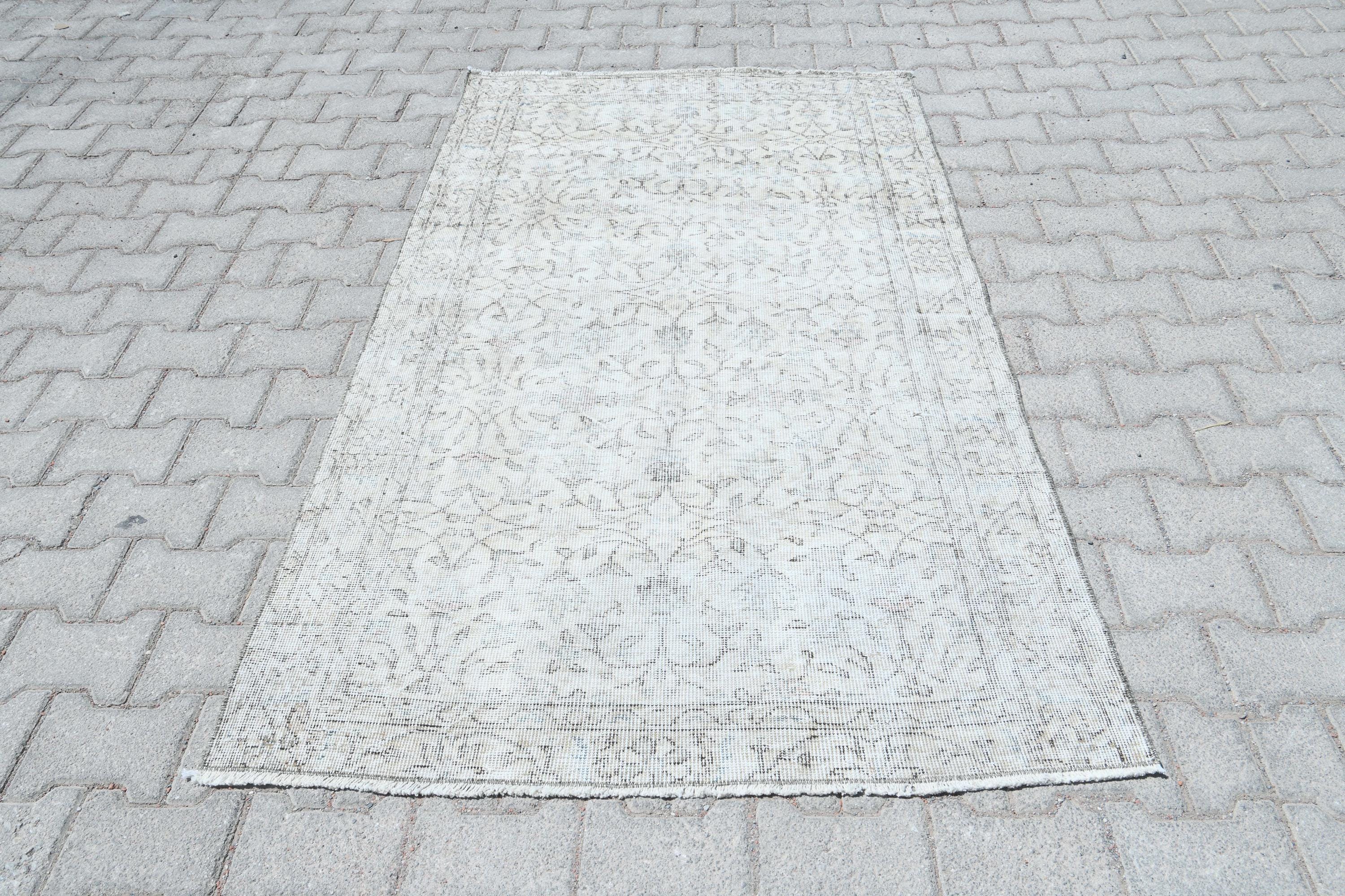4x7 Vintage Rug,4x7 Oushak Rug,4x7 Turkish Rug,Anatolian Rug,Handmade Rug,Vintage Area Rug,Faded Rug,4x7 Bedroom Rug,Kids Rug,Turkey,S-2432