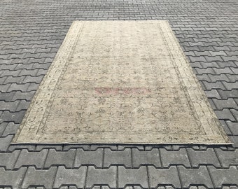 5x8 Soft Rug,Anatolian Rug,Living Room Rug,Vintage Rug,Handmade Rug,Oushak Area Rug,Turkish Area Rug,5x8 Area Rug,Floor Rug,5x8 Rug,S-1251