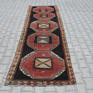 3x11 Runner Rug,Wool Runner Rug,Kitchen Rug,3x11 Oushak Rug,Handmade Runner Rug,Entryway Rug,3x11 Rugs,3x11 Turkish Rug,Boho Rugs,Rug,B-3056